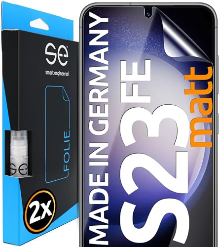 2x se® Protector 3D Antirreflejo para Samsung Galaxy S23 FE, Protección Solar, Compatible con Huellas y FaceID, Instalación sin Burbujas, Mate, Resistente a Golpes y Arañazos, Matériau TPU