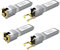 4PCS 10GBASE-T SFP+ RJ45 Copper Transceiver Module, Multi-Rate 1.25G/2.5G/5G/10G up to 30m - Compatible with TP-Link, Cisco SFP-10G-T-S, Ubiquiti UF-RJ45-10G, Netgear, Broadcom, Mikrotik and More