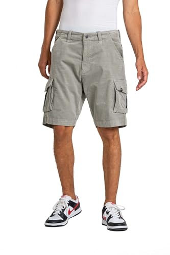 Reell City Cargo Short Baby Cord Aqua Grey 31