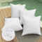 QSWRD 50x50 cm Outdoor Wetterfest Kissenfüllung 4er Set wasserdichte Kissen Gartenmöbel Dekokissen Innenkissen Kopfkissen Federkissen Zierkissen für Sofa Terrasse Balkon Wohnzimmer Cushions Weiß