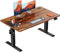 Flamaker Höhenverstellbarer Schreibtisch, Elektrischer Schreibtisch Höhenverstellbar für Steh-Sitz, Computertisch mit Memory-Funktion, Stabiler Tisch Standing Desk, Bürotisch,120 x 60 cm,Braun