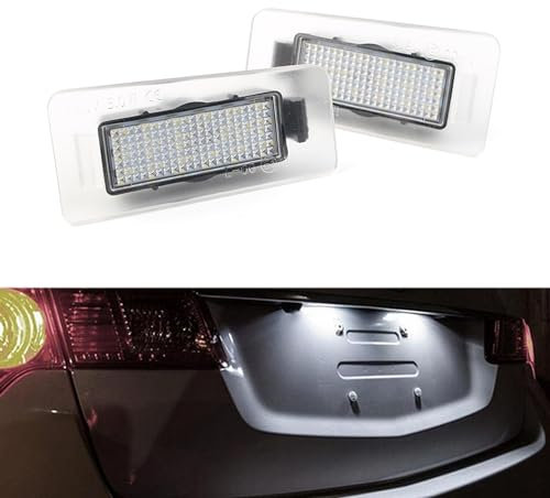 BHZNGD 18 LED License Number Plate Light Compatible With Hyundai i30 CW Kombi Elantra Coupe,2 Pieces