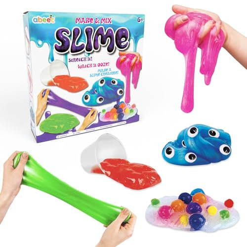 abeec Slime Kit, Complete Slime Making Kit With Slime Activator Included, DIY Make & Mix Slime for Boys And Girls Aged 6 And Above, Perfect for Both Indoor & Outdoor Play