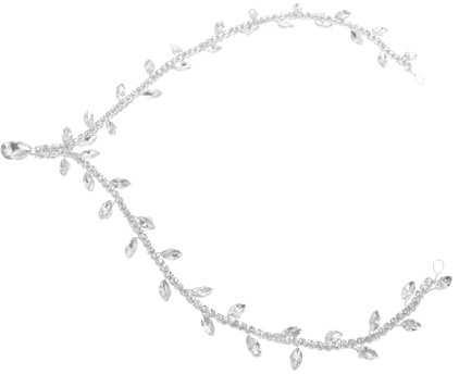 DEARMAMY Kopfbedeckungen Für Die Braut Haargummis Für Damenhaare Haarband Tiara Schmuck Brautkopfkette Kopfkette Der Braut Braut-strass-kopfkette Schicke Stirnkette Zink