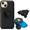 QUAD LOCK 1 Kugel-Adapter Handyhalterung für Motorrad mit Vibrationsdämpfer und MAG-Hülle für iPhone 15