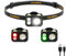 EverBrite Stirnlampe LED Wiederaufladbar, 45g Ultra Leicht IP67 Wasserdicht Kopflampe mit 7 Lichtmodi und Clip, Rotlicht & Grünlicht Mini Stirnlampe aufladbar für Joggen, Wandern, Camping, Grün