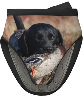 Ente Jagd Labrador Hund Cool Schwarz Welpen Tier, Mini-Ofenhandschuhe aus Silikon, hitzebeständige, rutschfeste Küchenofenhandschuhe