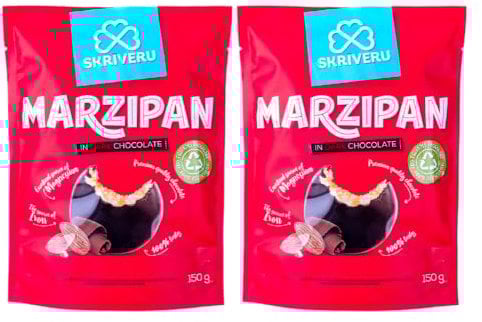 Skrīveru Marzipan Covered in Dark Chocolate (2 * 150g) – Premium Almond Candy, High in Magnesium and Iron, Smooth and Indulgent Gourmet Treat for Chocolate Lovers and Special Gifts (2)