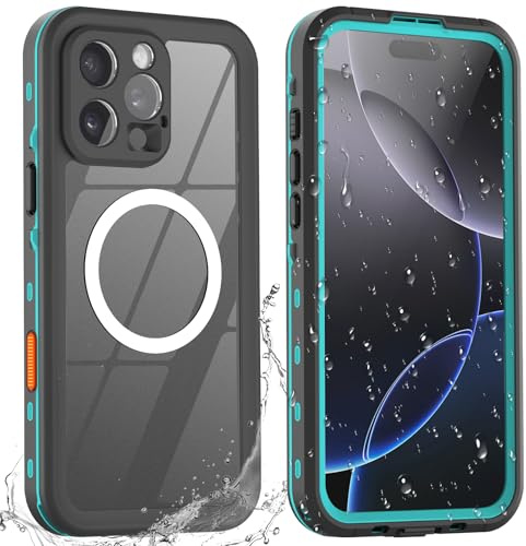 BDIG iPhone 16 Pro Max Custodia impermeabile, protezione completa dello schermo a 360 gradi,custodia antiurto IP68 compatibile con iPhone 16 Pro Max,blu
