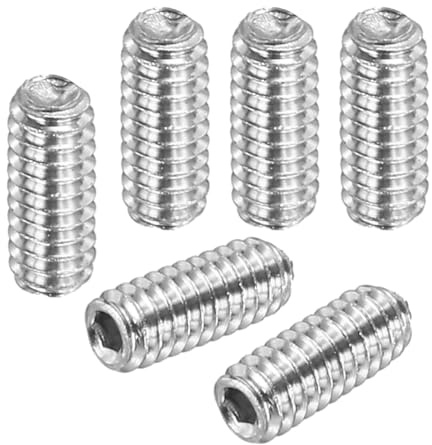 PATIKIL 100 Pcs Hex Socket Grub Screw, M2x5mm Flat Point Grub Bolt 304 Stainless Steel Head Socket Set Screws for Door Handles Light Fixture Repair
