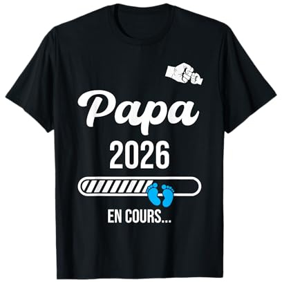 Papa en 2026, Annonce Grossesse Papa 2026, Futur Papa 2026 T-Shirt