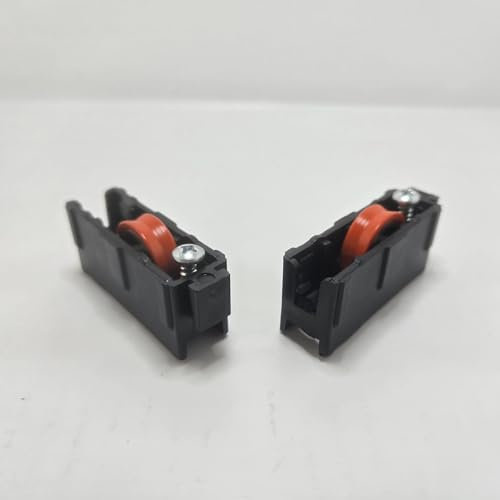 10 Ruedas de puerta y ventana corredera R450 base plastico ancho 17 mm, Alto 24 mm