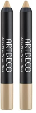 ARTDECO All In One Cover Stick - Wasser- und schmierfester Concealer-, Konturen- und Abdeckstift - 1 x 3,7 g (Packung mit 2)