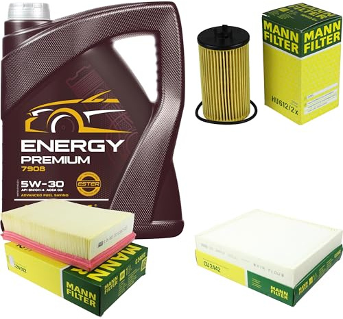 EISENFELS Filter Set Inspektionspaket 5 Liter Motoröl Energy Premium 5W-30 API SN/CF Luftfilter Innenraumfilter Ölfilter