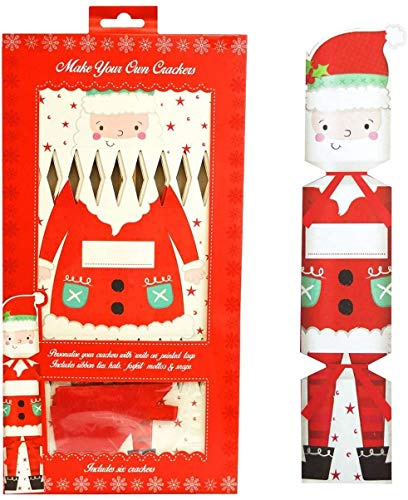 YöL Make Your Own Christmas Crackers 12pcs DIY Kit Xmas Santa Empty Party Games Tableware Craft