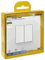 Vimar 0K03906.05 Arké Kit Interruptor inteligente Friends of Hue, contenido: mando, soporte de montaje, 2 teclas, placa 2 módulos Reflex hielo total look, Blanco