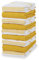 Sticky Toffee Toallas de cocina 100% algodón de rizo | 9 unidades de toallas de cocina | 40,6 x 71 cm (16 x 28 pulgadas) | Amarillo | Paño de cocina suave absorbente