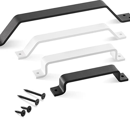 HOLZBRINK Möbelgriffe Schrankgriffe Türgriffe für Kleiderschrank Schiebetür Falttür Scheunentor, trapezförmig, grau, 200mm, 1 Stück, HLMG-01-200-7016