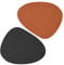 Platzmatte Apart 12er Set Tischset Curve-Design aus PVC zum Wenden 36 x 44 cm (1 x 12er Set Tischset karamell/schwarz)