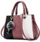 VARLIVOO Damen Handtasche Schultertasche Frauen Umhängetasche Taschen Wasserdicht Krokodilmuster PU Leder Henkeltaschen Pink B