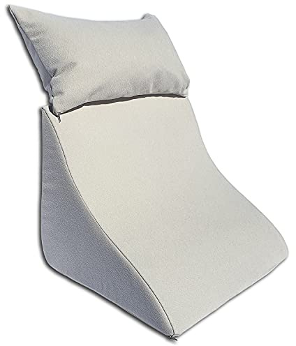 Formalind – Lesekissen Set - Komfortables Lesekissen für Bett und Sofa. Ergonomisches Rückenkissen inklusive Sofakissen. Gemütliches Lese Kissen. Rückenlehnenkissen Made in Germany. Beige