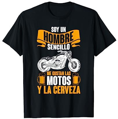 Motero Biker Motoristas Ride Me Gustan Las Motos Y La Cervez Camiseta