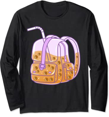 Kawaii Boba Tea Rucksack - süßer E-Girl Bubble Tea Langarmshirt