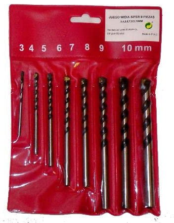 Sifer juego brocas widia de 3-10 8 und. m-502 en bolsa