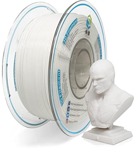 YOUSU Weiß PLA Filament 1.75mm 1kg,3D Drucker Filament Maßgenauigkeit +/- 0.03mm,Glatter Druck Passend für die Meisten Drucker