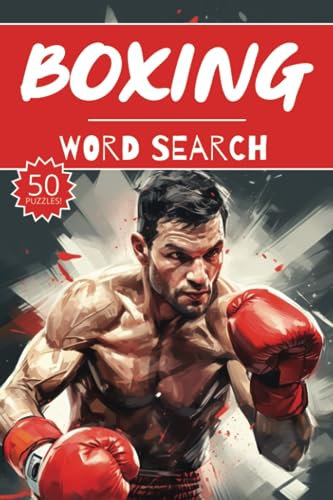 Boxing Word Search: 50 Sports Puzzles, Word Find, Vocabulary Activity Book for Kids, Adults and Seniors, 50 pages