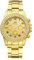 JewelryWe Uhren Herren Edelstahl Diamant: Elegant Glitzer Strass Analog Quarz Partner Freundschaft Armbanduhr Gold Edelstahl Armband Iced Out Uhr Geschenk für Männer Junge