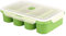 Weduspaty Conteneurs de congélateur à soupe, plateau de congélation en silicone avec couvercle de baby-ci-glak-bays moule à glaçon pour la soupe (4 compartiments, vert)