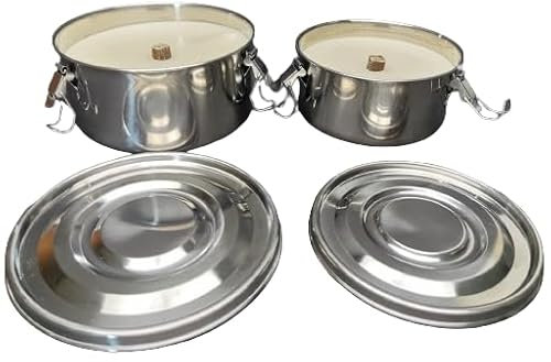 WOWOCON® Wachsfresser Kerzenfresser Schmelzlicht Outdoor Kerzen aus Edelstahl wiederbefüllbar lange Brenndauer Feuer mit Dauerdocht zum Wachs und Kerzenreste schmelzen (Set Größe: M+L)