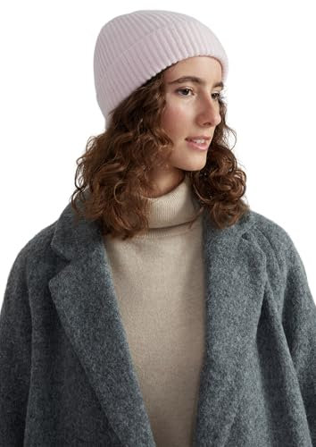 Style & Republic Damen Klassische Kaschmir Mütze-Beanie aus 100% Cashmere, Deine kuschelige und warme Premium-Strickmütze für stilvolle Herbst und Winter-momente Pastel pink