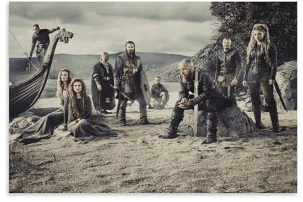 DaranKaep Vikings TV Series Poster Dekorative Malerei Leinwand Wandkunst Wohnzimmer Poster Schlafzimmer Malerei,Wandkunst Bilddruck Moderne Familienzimmer Dekor 08x12inch(20x30cm)