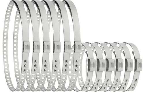 Edelstahl CV Schlauchschellen Set, 6 Stück Große und 6 Stück Kleine Verstellbare Klemmschelle Achsmanschette, Rohrschellen Verstellbare Spannbereich 20-50mm und 50-120mm für die Meisten Auto
