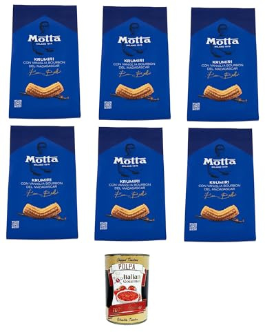 Motta Krumiri mit Bourbon-Vanille aus Madagaskar 6 x 290 g + Italian Gourmet polpa 400g