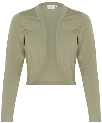 KAFFE Bolero Astrid Damen Bolero Astrid Elegant Jäckchen Langarm Cardigan Bolerojacke XXL, Oil Green