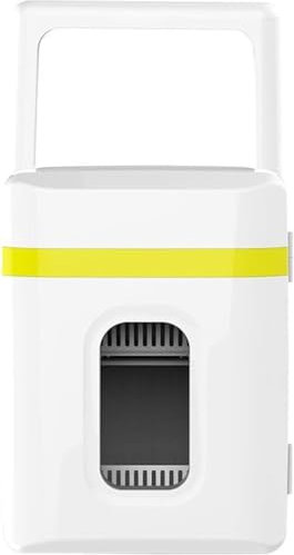 Mini Fridge Small refrigerator Mini Refrigerator Small 10L Car Refrigerator Single Door Car Home Dual-Use (Color : Yellow)
