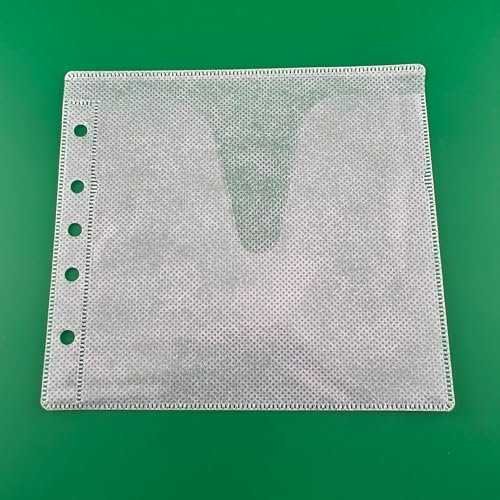 100 Pcs CD DVD Sleeves Standard Plastic Double-Sided Clear CD Sleeve case for CD and DVD Storage Binders Disc Storage by RIVERMEDIA