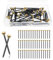 Mebamce 50 PCS Black Picture Hanging Nails, Brass Head Hanging Pins with Plastic Storage Box, Picture Nails for Wall Hanging Pictures Photo Frames