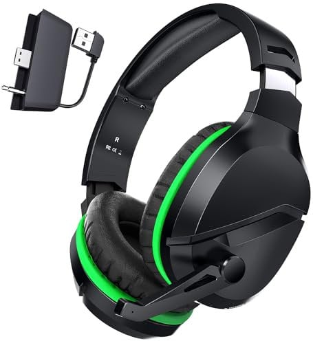 WolfLawS X3 Wireless Gaming Headset for Xbox Series X|S, PS5, PC, Mac, Switch – Bluetooth Headphones with Noise Cancelling Mic, 60H Playtime, Low Latency, Lightweight & Comfortable for Gamers