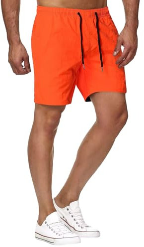 Herren Sporthose Stretch Kurz mit Gürtel Elastischer Bund Sportshorts Kurze Hose Beach Sport Basketball Shorts Leicht Bermuda Short Hosen Mode Herrenhose Sommer