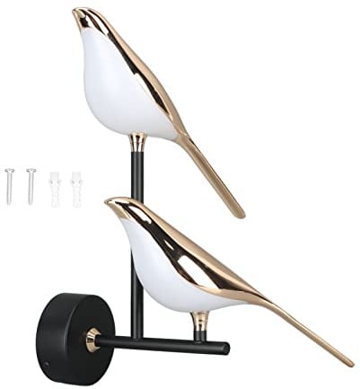 Holigie Nordic Vogel Wandlampe 4500K natürliches Licht moderne dekorative LED -Wandleuchte für Wohnzimmer Schlafzimmer