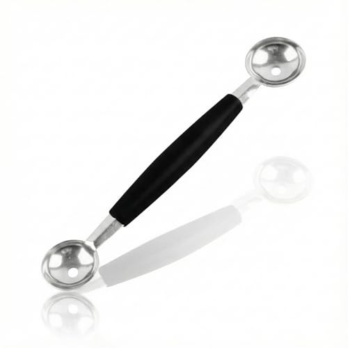 Hopzab Double Sided Fruit Baller Stainless Steel Melon Baller Round Melon Scoop Double Ice Cream Scoop Kitchen Gadgets for Fruit Ice Cream