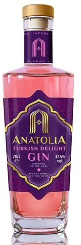 Anatolia Turkish Delight Gin – London-Style 700 ml, 40% ABV – Floral Rose & Lemon Gin Infused with Real Turkish Delight