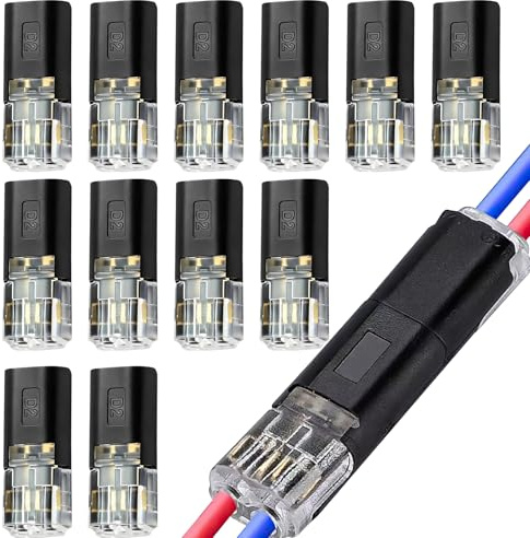 40 Stück Auto Kabelverbinder Wasserdicht 2 Polig, 12V Stecker 2 Pin, Steckverbinder Praktischer, Schneller Kabelstecker für Auto, Kayak, Boote, Roller, Motorrad