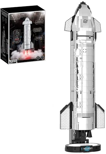 Cbmesmeric Space Shuttle Bausteine Bausatz, 824 Teile STEM Weltraum-Raketen Klemmbausteine mit Startrampe, Präsentation zu Hause, Pädagogisches Kreatives Geschenk für Teens & Adults
