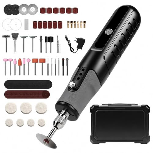 4.2V Kit de Mini Amoladora con 165 Accesorios, Herramienta Rotativas | 5 Velocidades para Cortar, Taladrar y Pulir, Mini Taladro Manualidades para Bricolaje, Madera, Metal