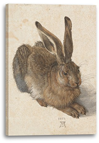Printed Paintings Leinwand (60x80cm): Albrecht Dürer - Feldhase
